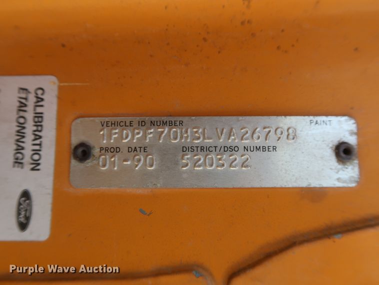 image for item GS9823 1990 Ford F700 dump truck