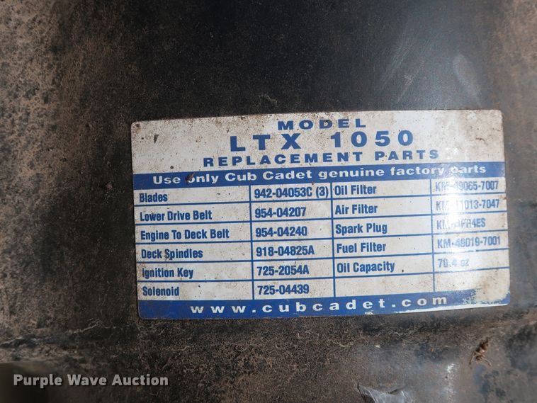 image for item GS9827 Cub Cadet LTX1050 lawn mower