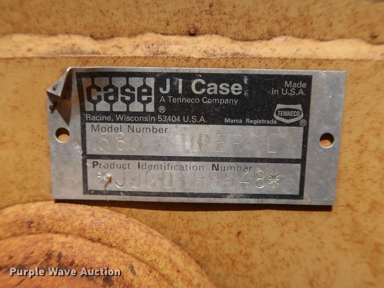 image for item GS9835 1995 Case 580 Super L  backhoe