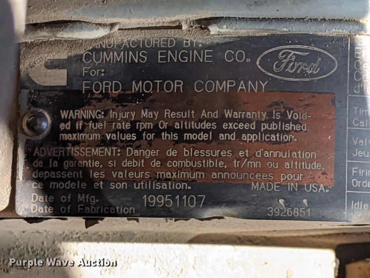 image for item GS9836 1996 Ford L8000 Impac refuse truck