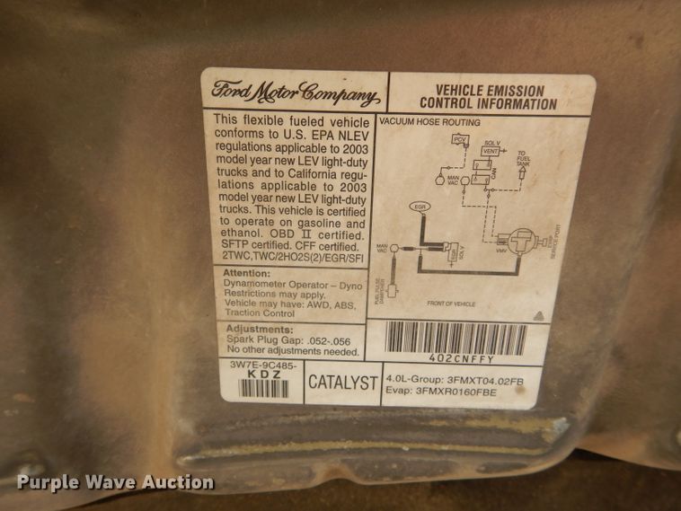 image for item GT9725 2003 Ford Explorer  SUV