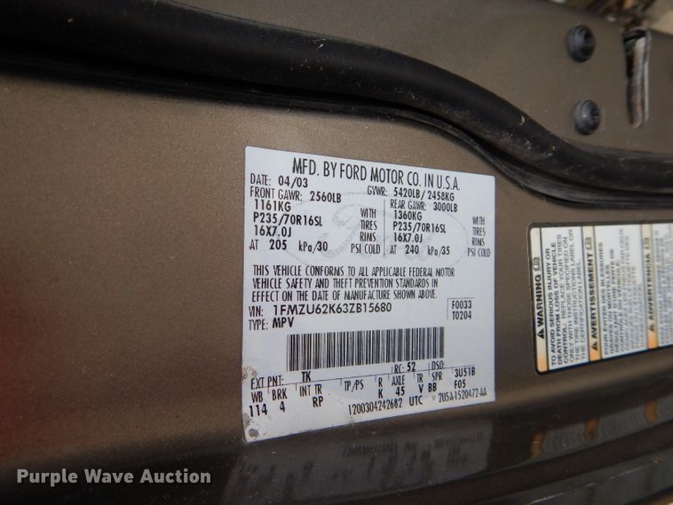 image for item GT9725 2003 Ford Explorer  SUV