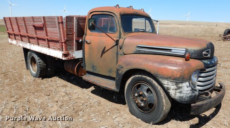 image for item DJ3109 1950 Ford F6 grain truck