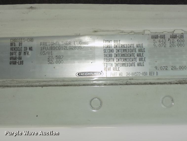 image for item DG2564 2002 Freightliner Century Class ST120 semi truck