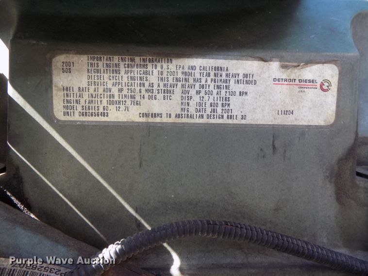 image for item DG2566 2002 Freightliner Century Classic semi truck