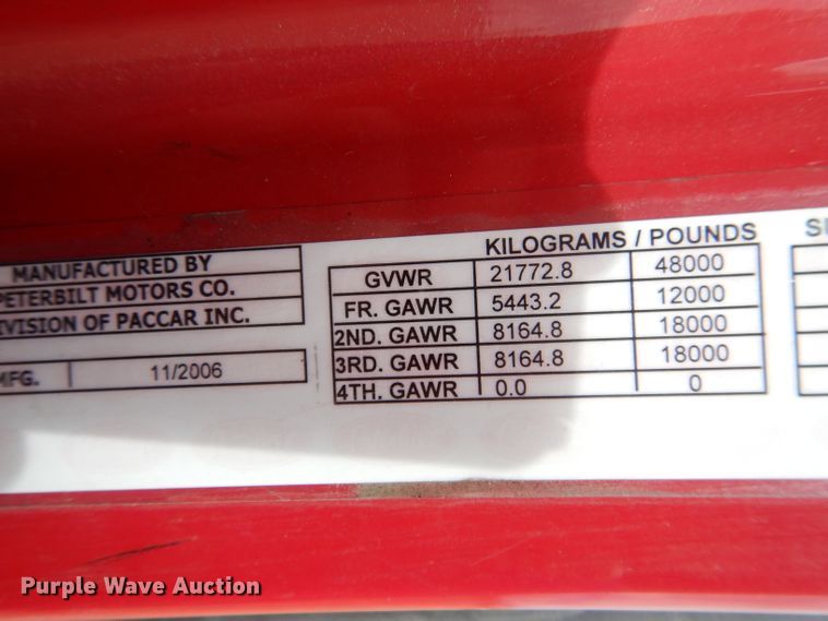 image for item DG5946 2007 Peterbilt 387 semi truck