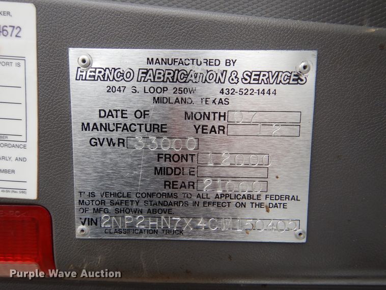 image for item GF9142 2012 Peterbilt 337 truck cab and chassis