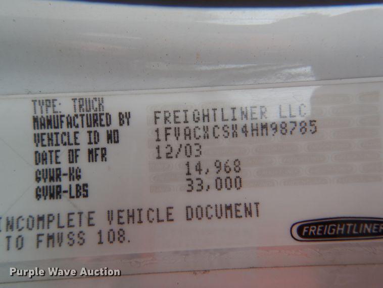 image for item GF9145 2004 Freightliner Business Class M2 service truck with crane