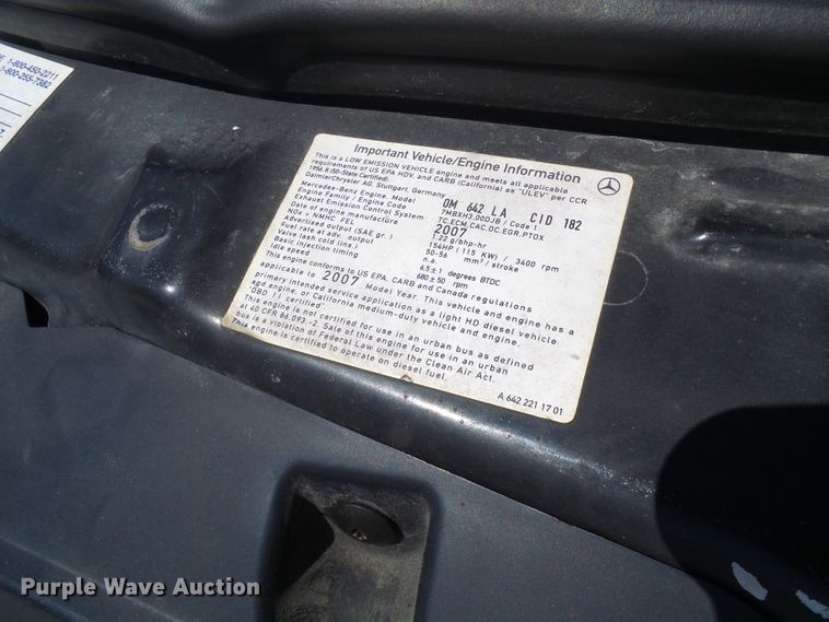 image for item DG5639 2007 Dodge Sprinter 3500 shuttle bus