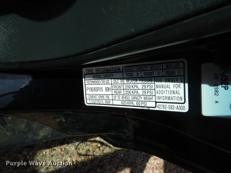 image for item DJ8761 2002 Honda Accord LTZ