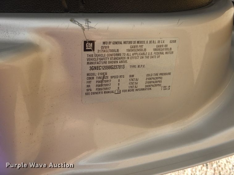 image for item DJ8762 2008 Chevrolet Avalanche LS  Crew Cab pickup truck