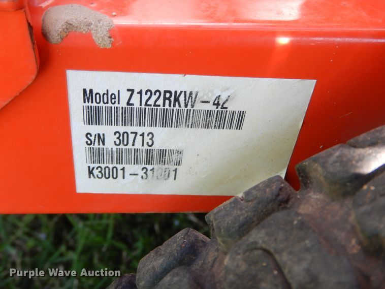 image for item GK9180 Kubota Z122R ZTR lawn mower