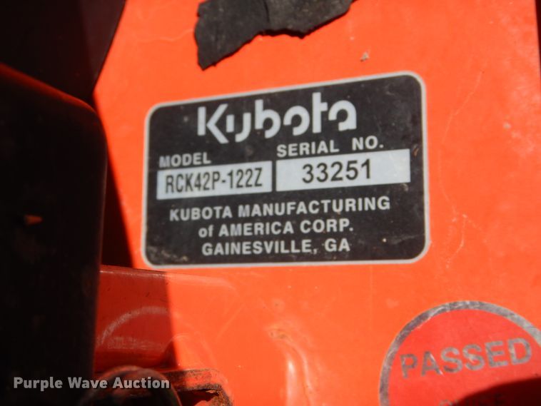 image for item GK9180 Kubota Z122R ZTR lawn mower