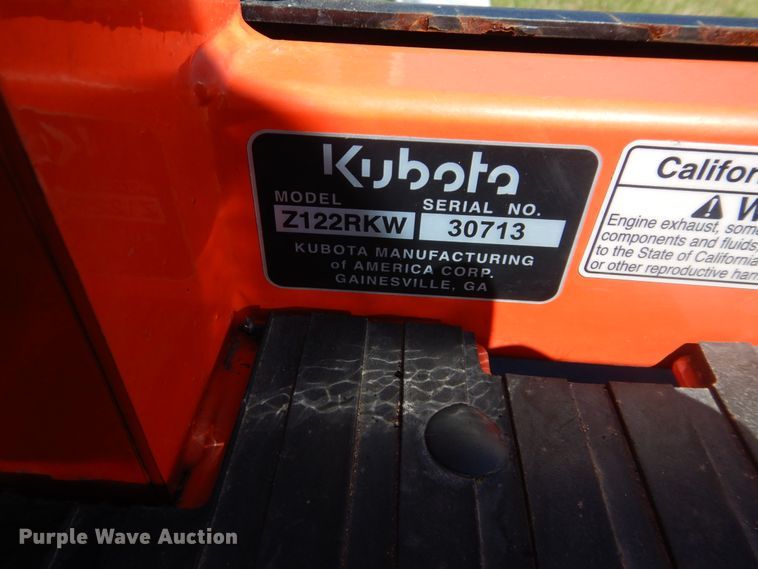 image for item GK9180 Kubota Z122R ZTR lawn mower