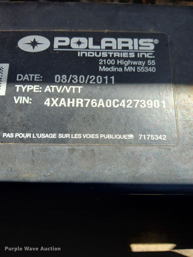 image for item GN9800 2011 Polaris Ranger utility vehicle