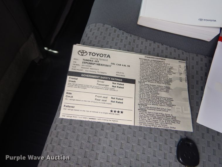 image for item GP9036 2011 Toyota Tundra  Double Cab pickup truck