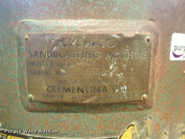 image for item GR9039 Clemco SCW1648 sandblasting machine