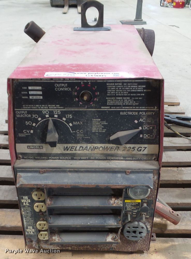 image for item GX9005 Lincoln Weldon Power 225G7 welder