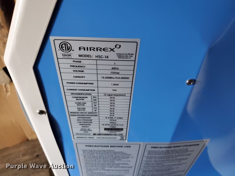 (2) Airrex HSC14 AC units in Belleville, KS Item GX9902 sold