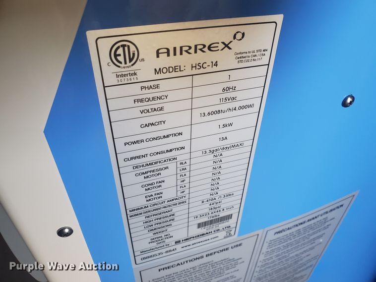 image for item GX9904 (2) Airrex HSC-14 AC units