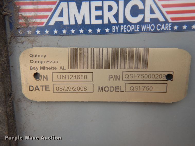image for item GY9024 2008 Quincy QSI-750 air compressor