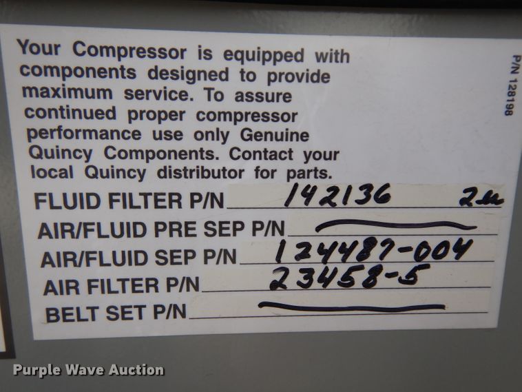 image for item GY9024 2008 Quincy QSI-750 air compressor