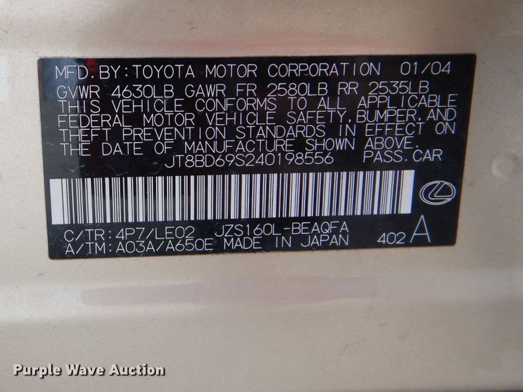 image for item GY9770 2004 Lexus GS
