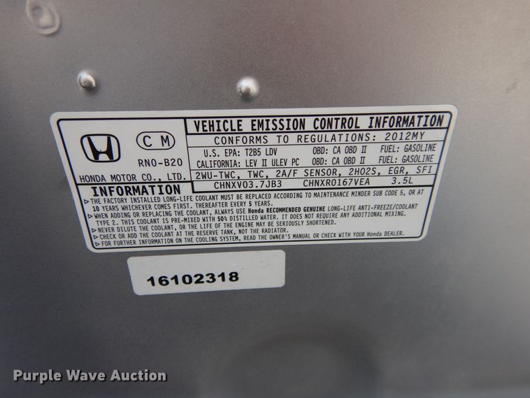 image for item HA9007 2012 Honda Pilot  SUV