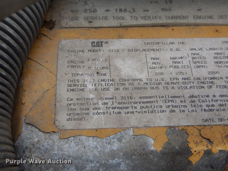 image for item DF3061 1997 GMC C8500 dump truck