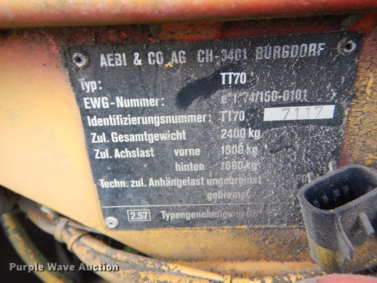 image for item DF3063 Aebi TT70 slope tractor broom