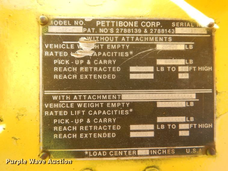image for item DF3068 Pettibone B66C  telehandler