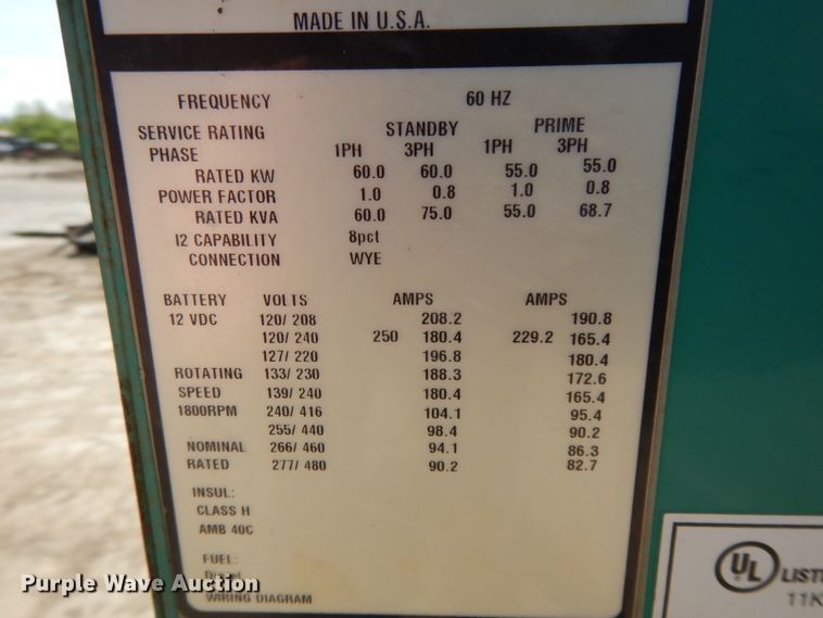 image for item DF6063 Cummins DSFAD-6069109 generator