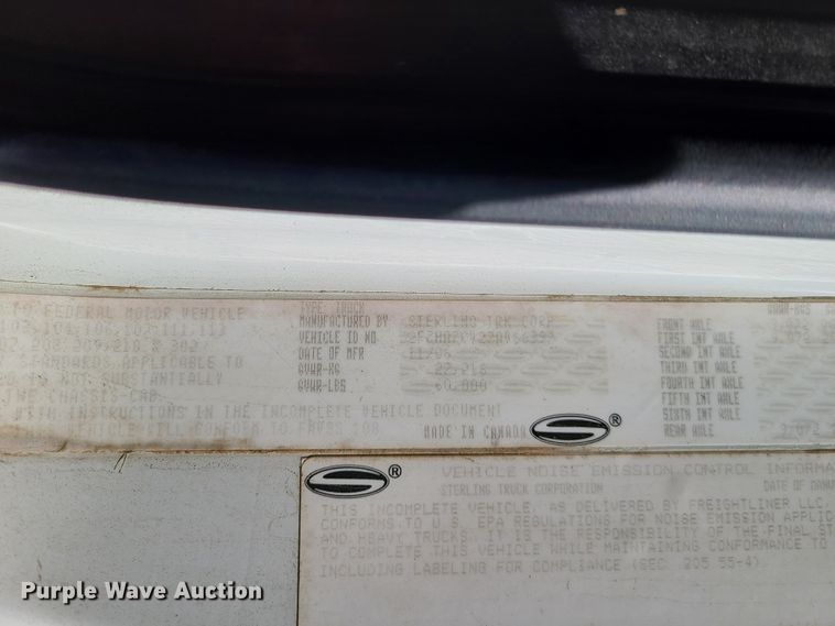 image for item DG7707 2007 Sterling LT9500 crane truck