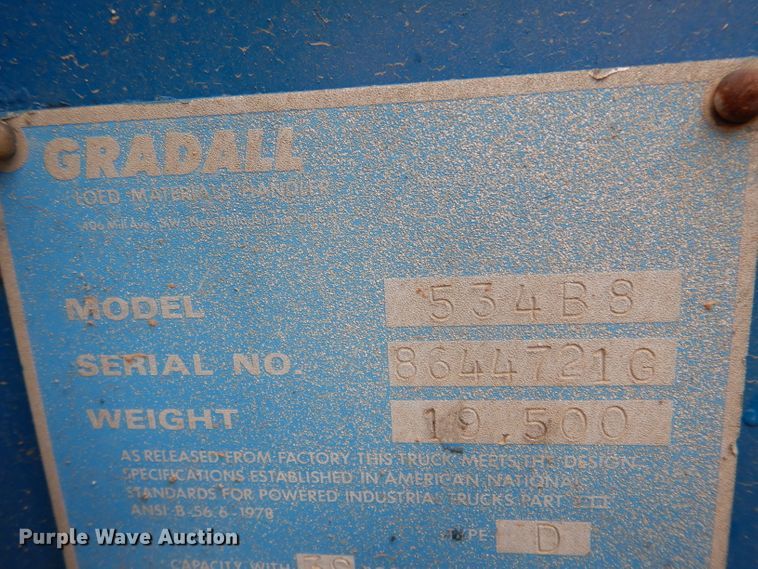 image for item DH2387 Gradall 534B  telehandler