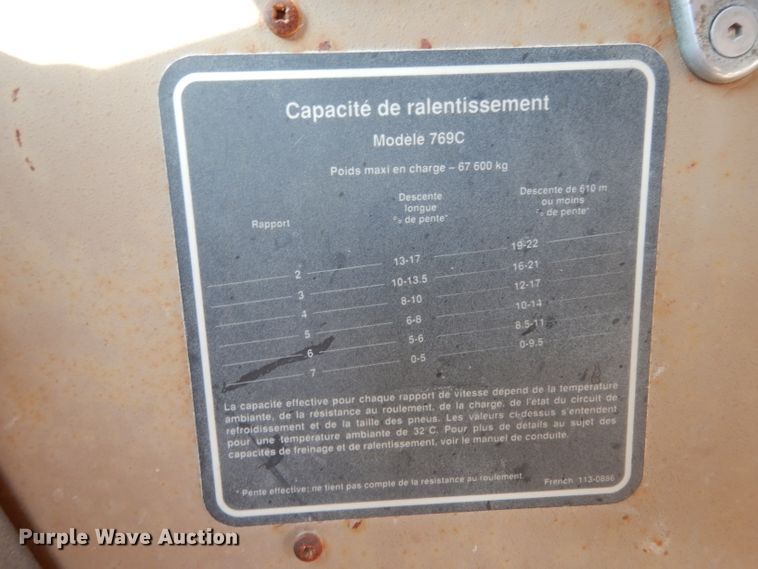 image for item DH2389 1995 Caterpillar 769C  off road haul truck