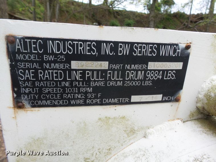 image for item DH7920 Altec BW25 winch