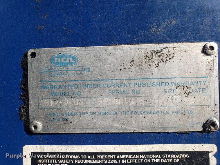 image for item EK9102 2007 American Lafrance Condor refuse truck