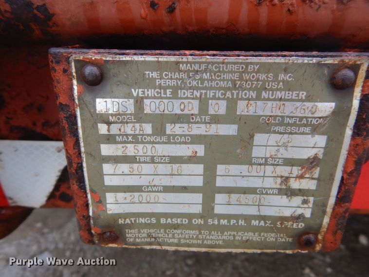 image for item FX9016 Ditch Witch 5110 trencher and trailer