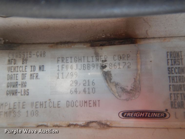 image for item FX9022 2000 Freightliner FL80 dump truck