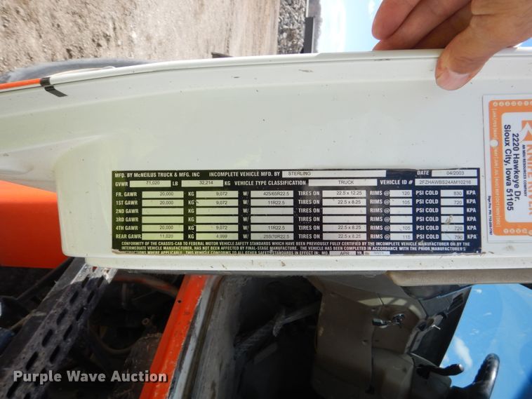 image for item FX9121 2004 Sterling L-Line ready mix truck