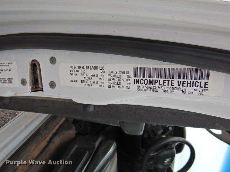 image for item GN9798 2012 Dodge Ram 5500 bucket truck