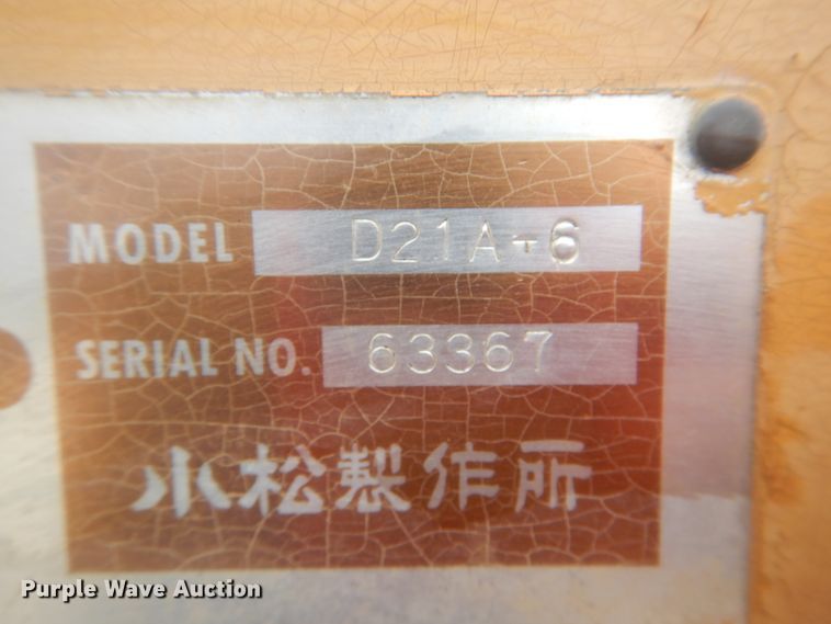 image for item GY9786 Komatsu D21A-6  crawler dozer