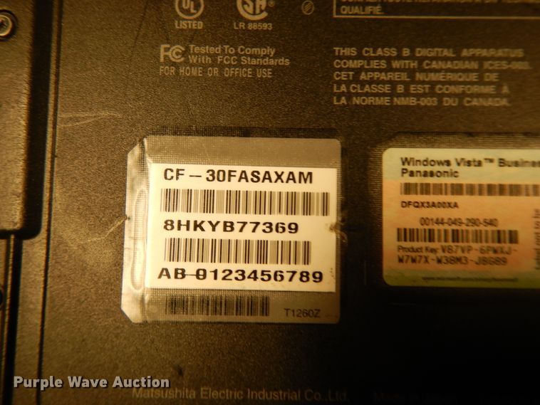 image for item DF6082 (16) Panasonic Touchbook laptop computers