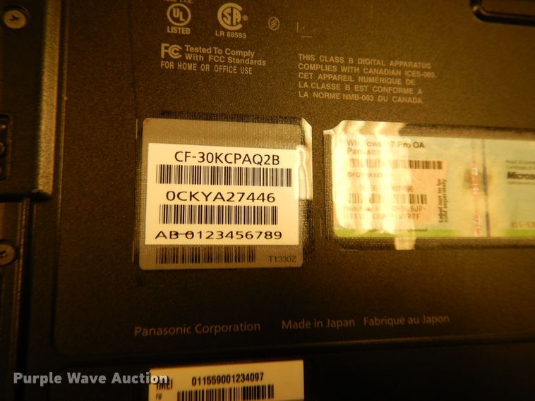 image for item DF6082 (16) Panasonic Touchbook laptop computers