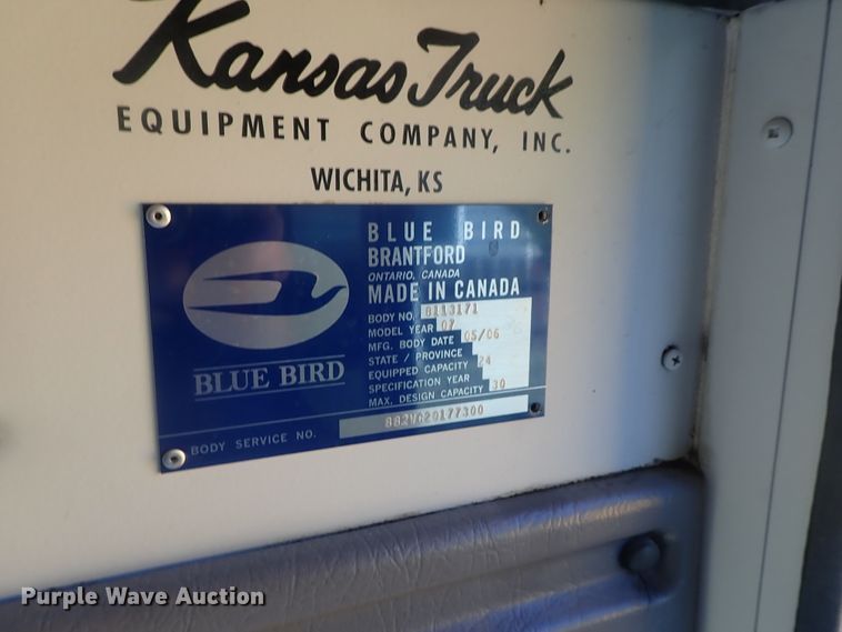 image for item DG3093 2007 Ford E450 Bluebird school bus