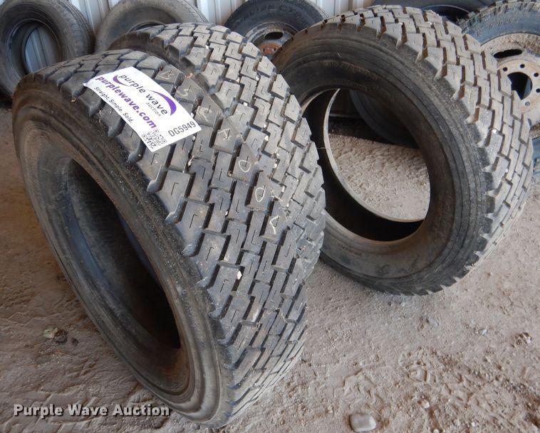 image for item DG5949 (3) 245/70R19.5 radial re-capped tires
