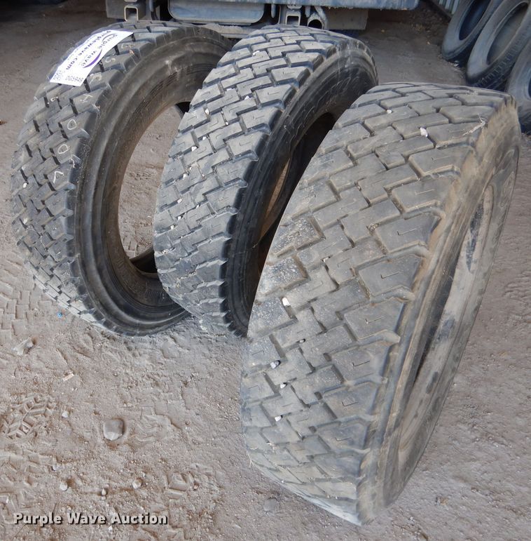 image for item DG5949 (3) 245/70R19.5 radial re-capped tires