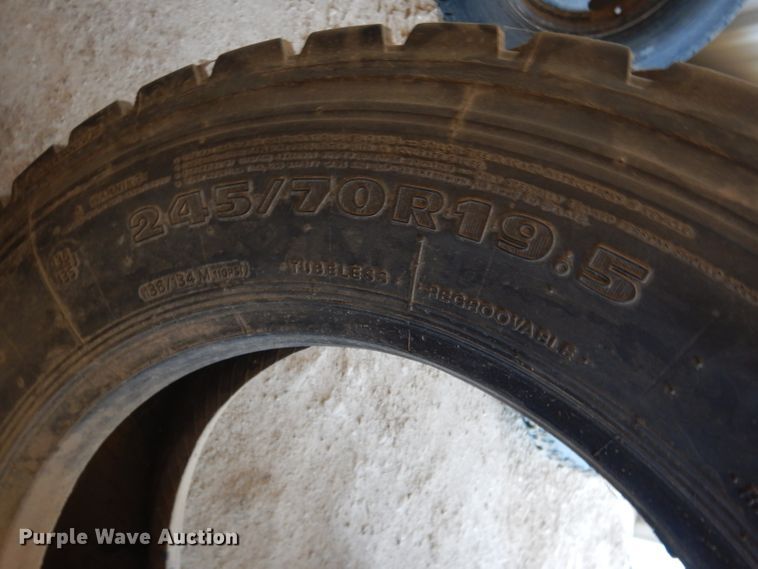 image for item DG5949 (3) 245/70R19.5 radial re-capped tires