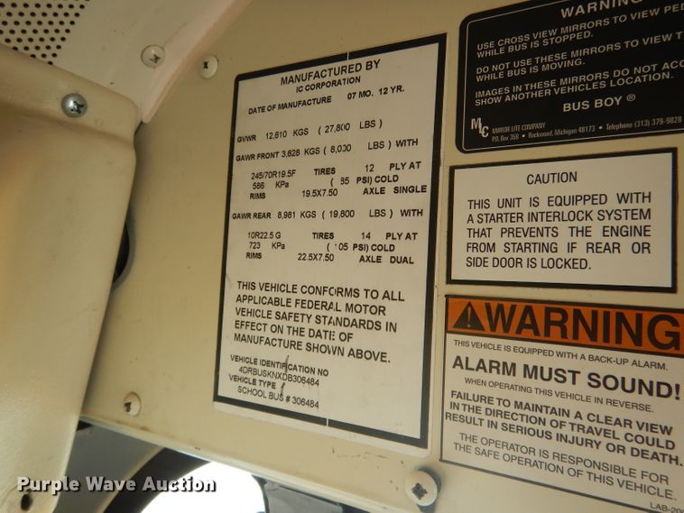 image for item DG5953 2013 International CE school bus