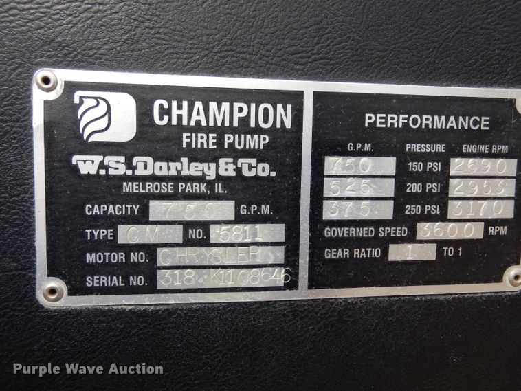 image for item DG6364 1990 Chevrolet C70 pumper fire truck